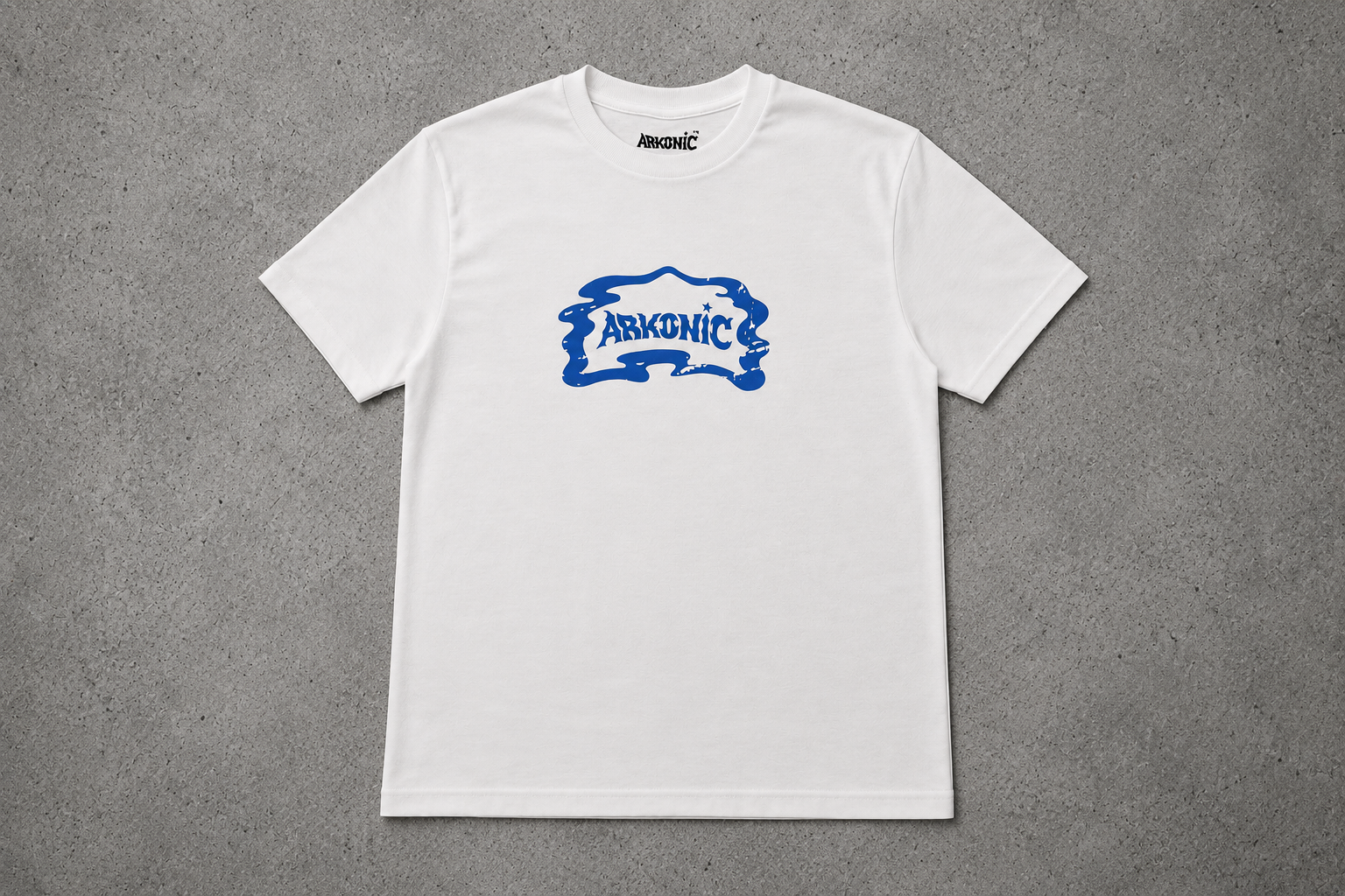 Arkonic tee- blue white