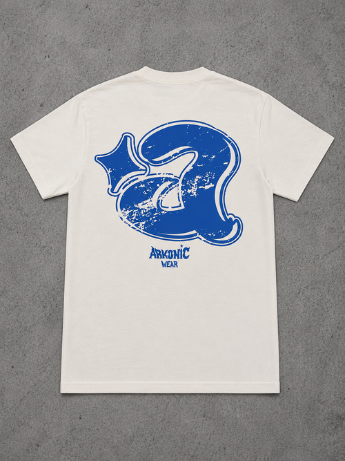 Arkonic tee- blue white